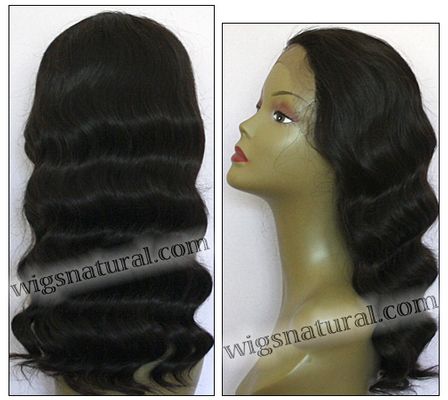 BOBBI BOSS Lace Front Wig MHLF-L (ADONIA), Premium Human Hair wig, color shown Natural