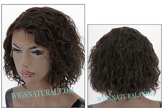 BobbiBoss Bundle Human Hair Wig, MHLF421 Water Curl 10�, color shown Natural
