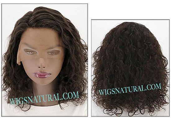 BobbiBoss Bundle Human Hair Wig, MHLF422 Water Curl 12�, color shown Natural