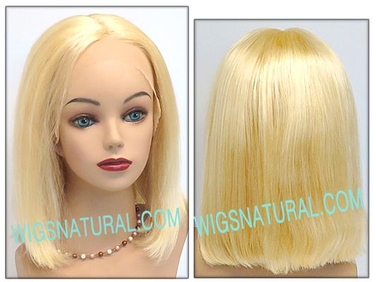 BobbiBoss lace front virgin remy human hair wig, style MHLF801 EMA NATURAL, Color shown #613