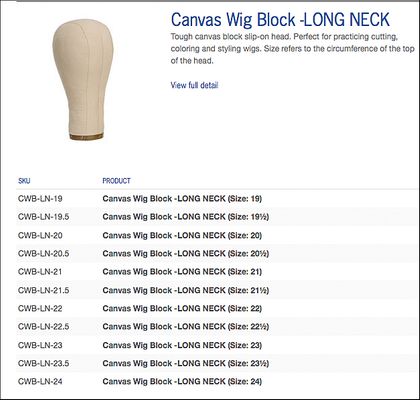 Canvas Wig Block Head - Perfect for making, cutting, coloring and styling wigs