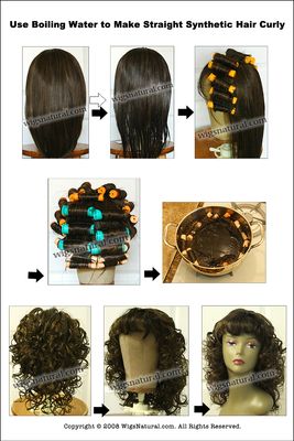 Curl a Synthetic Wig with Boiling Water