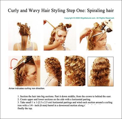 Curly and Wavy Hair Styling Step One: Spiraling Hair