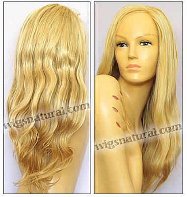 Custom 3-tones Virgins wig, model 3VWMN-GBlond-bodyCurl-19HLM11Nx12N-24, European virgin hair mono wig, Brazilian virgin hair mono wig, Chinese virgin hair mono wig
