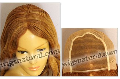 Custom T-Virgins wig, model TVWMN-copper-bodyCurl-26HL26T22-26, European virgin hair mono wig, Brazilian virgin hair mono wig, Chinese virgin hair mono wig