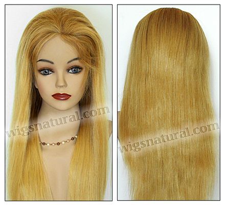 Double T-Colors wig, model TVWGL-Blonde-TSStraight-11NT12NHL10NT11BL-18, European virgin hair glueless wig, Brazilian virgin hair glueless wig
