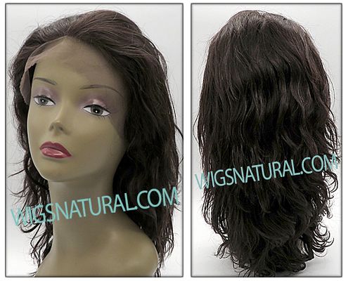Elegante Wig Collection, Brazilian Remy Human Hair, Ear to Ear Silk Base Lace Front Wig, Hairstyle HL Peru, Color shown natural black Elegante Wig Collection, Brazilian Remy Human Hair, Ear to Ear Silk Base Lace Front Wig, Hairstyle HL Peru, Color shown natural black