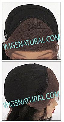 Elegante Wig Collection, Brazilian Remy Human Hair, Full Hand Tied Swiss Lace Wig, Hairstyle HL Blanca, Color shown natural black