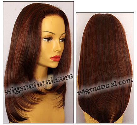 Envy Full Hand-tied Wig Roxie, color shown dark red