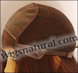 Envy Full Hand-tied Wig Roxie, color shown dark red