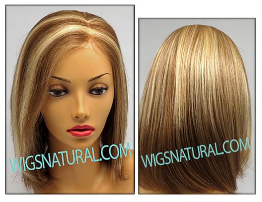 Hannah Envy human hair wig, Hand-tied Mono top Lace front, color shown dark blonde