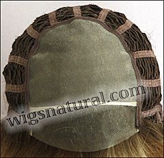 Envy Lace front Mono top wig Angie, color shown sparkling champagne