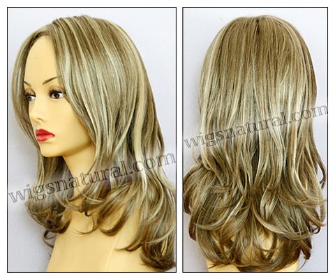 Envy Lace front Mono top wig Bobbi, color shown ginger cream