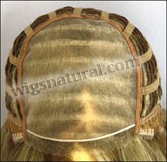 Envy Lace front Mono top wig Bobbi, color shown ginger cream