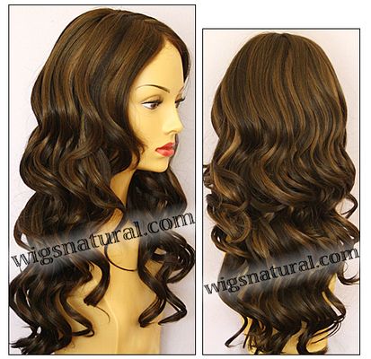 Envy Lace front Mono top wig Brianna, color shown medium brown