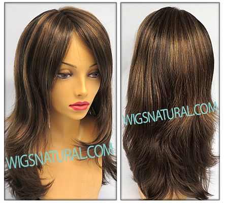 Envy Lace front Mono top wig Brooke, color shown chocolate caramel