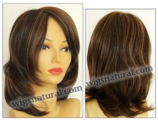 Envy Lace front Mono top wig Rylee, color shown chocolate caramel