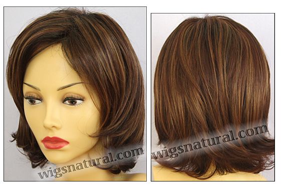 Envy Lace front Mono top wig Taylor, color shown cinnamon raisin
