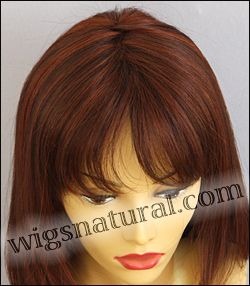 Envy mono part wig Leyla, color shown dark red