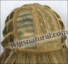 Envy Mono part wig Nadia, Average and Petite cap, color shown dark blonde