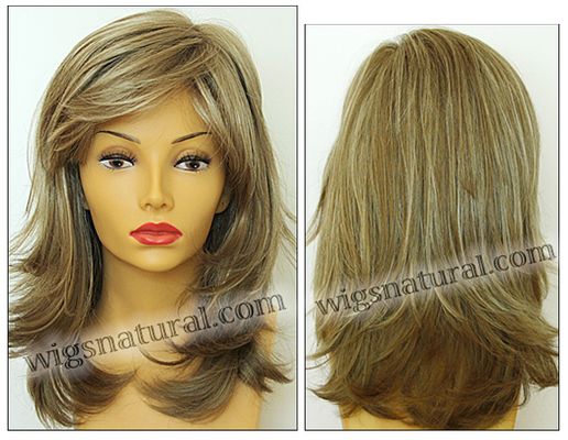 Envy Mono part wig Nadia, Average and Petite cap, color shown ginger cream