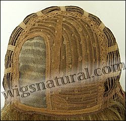 Envy Mono part wig Nadia, Average and Petite cap, color shown ginger cream