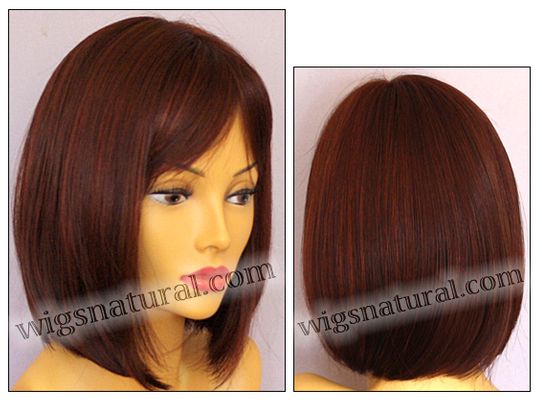 Envy mono part wig Petite Paige, color shown dark red 
