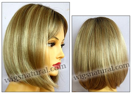 Envy mono part wig Petite Paige, color shown sparkling champagne