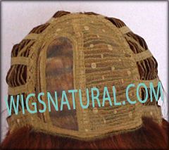 Envy Mono part wig Petite Paige, Petite cap size, color shown lighter red