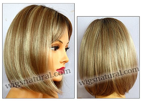 Envy Mono part wig Petite Paige, Petite cap size, color shown sparkling champagne