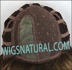 Envy Mono part wig Petite Paige, Petite cap size, color shown toasted sesame