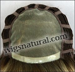 Envy Mono top wig Carley, color shown sparkling champagne