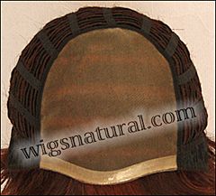 Envy Mono top wig Genny, color shown dark red