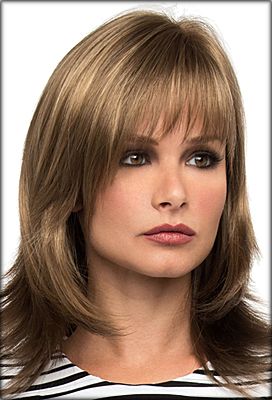 Envy Mono top wig Gigi, color shown almond breeze