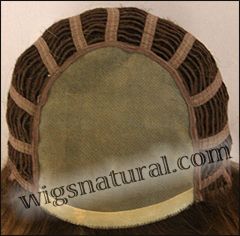 Envy Mono top wig Haley, color shown toasted sesame