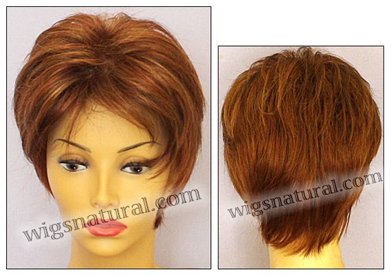Envy mono top wig Hope, color shown lighter red