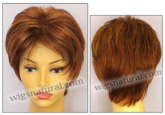 Envy mono top wig Hope, color shown lighter red