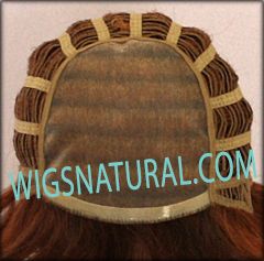 Envy mono top wig Hope, color shown lighter red