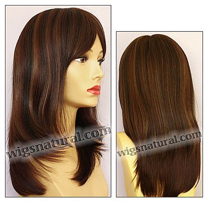 Envy Mono top wig Madison, color shown cinnamon raisin
