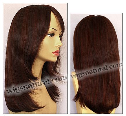 Envy Mono top wig Madison, color shown dark red