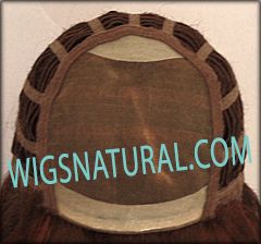 Envy Mono top wig Madison, color shown dark red