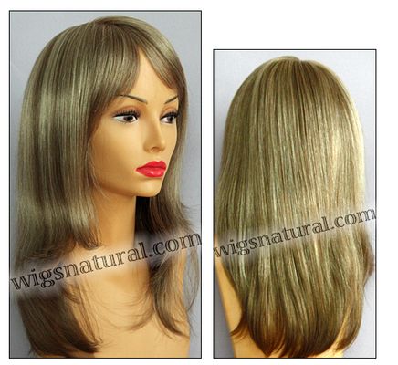Envy mono top wig Madison, color shown ginger cream