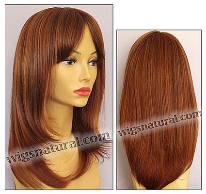 Envy Mono top wig Madison, color shown lighter red