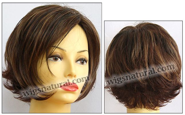 Envy mono top with lace front wig Angie, color shown cinnamon raisin