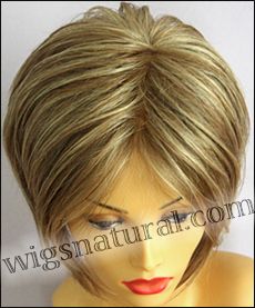 Envy mono top with lace front wig Angie, color shown dark blonde