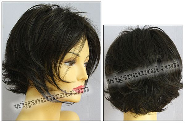 Envy mono top with lace front wig Angie, color shown dark brown