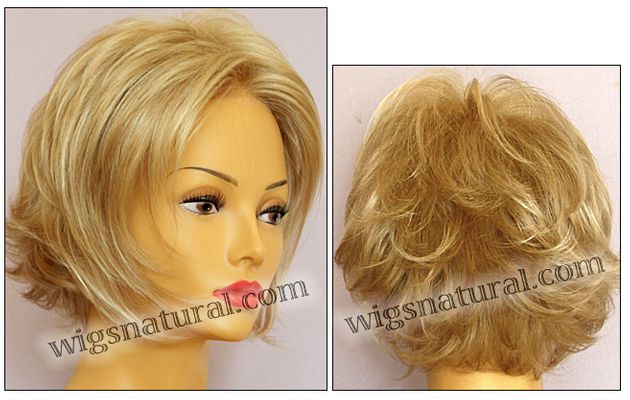 Envy mono top with lace front wig Angie, color shown medium blonde
