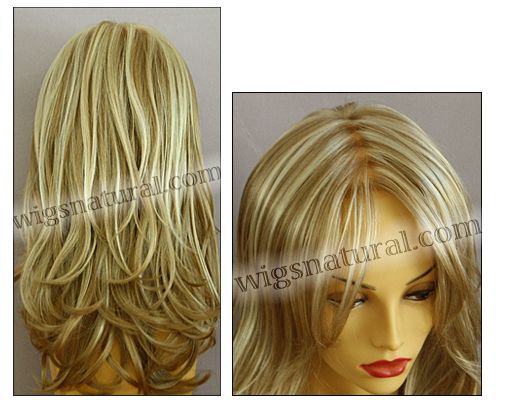 Envy mono top with lace front wig Bobbi, color shown light blonde Envy mono top with lace front wig Bobbi, color shown light blonde