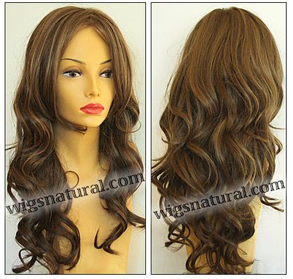 Envy mono top with lace front wig Brianna, color shown light brown 
