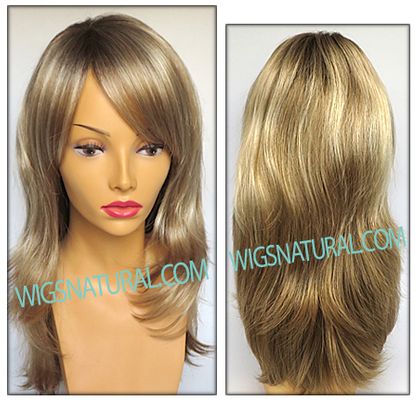 Envy mono top with lace front wig Brooke, color shown sparkling champagne